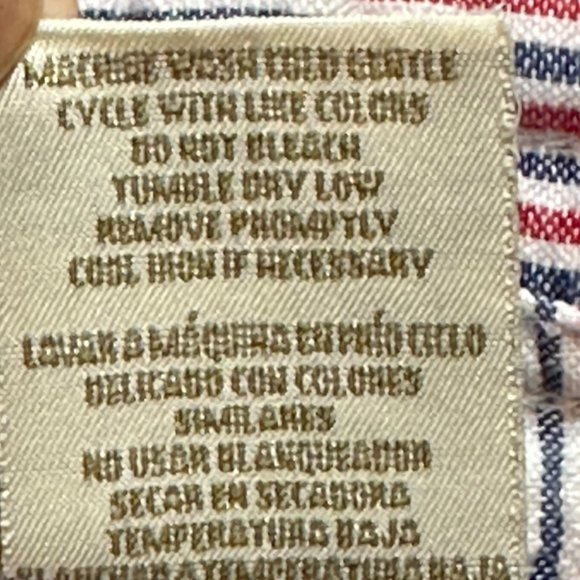 Island Republic Shorts Mens Medium Red White Blue Elastic Waist Casual Striped - Picture 11 of 12